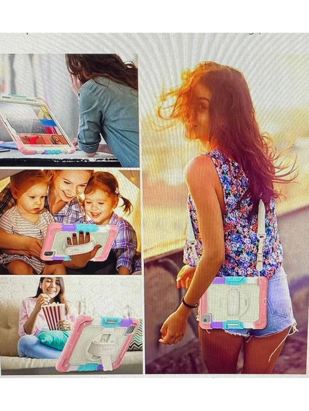Seymac Case for iPad Air 5th/4th Generation 10.9” Colorful Pink